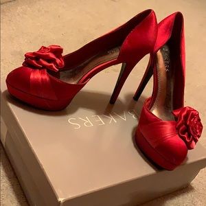 Bakers red high heels